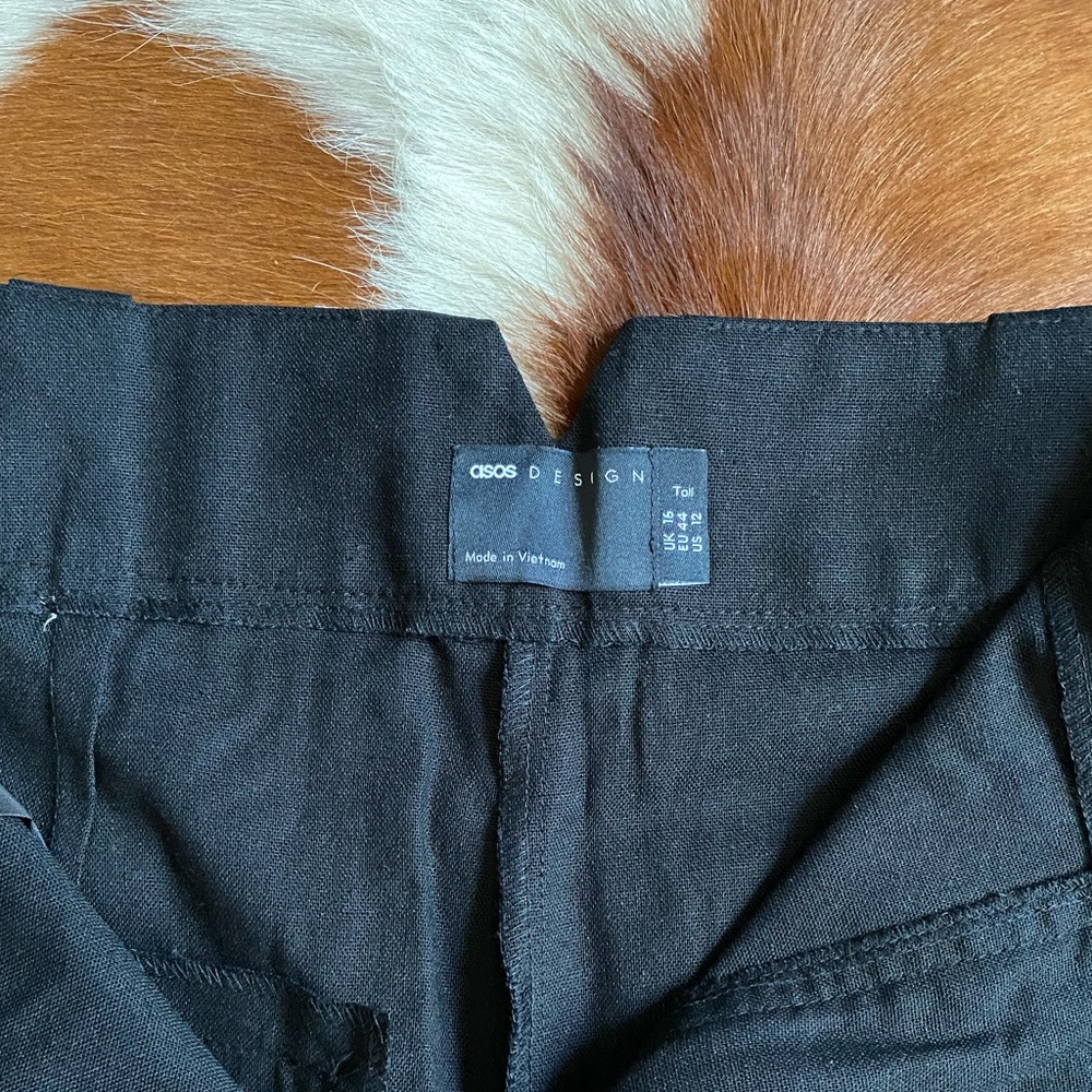 Black cuffed shorts